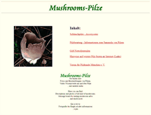 Tablet Screenshot of mushrooms-pilze.de